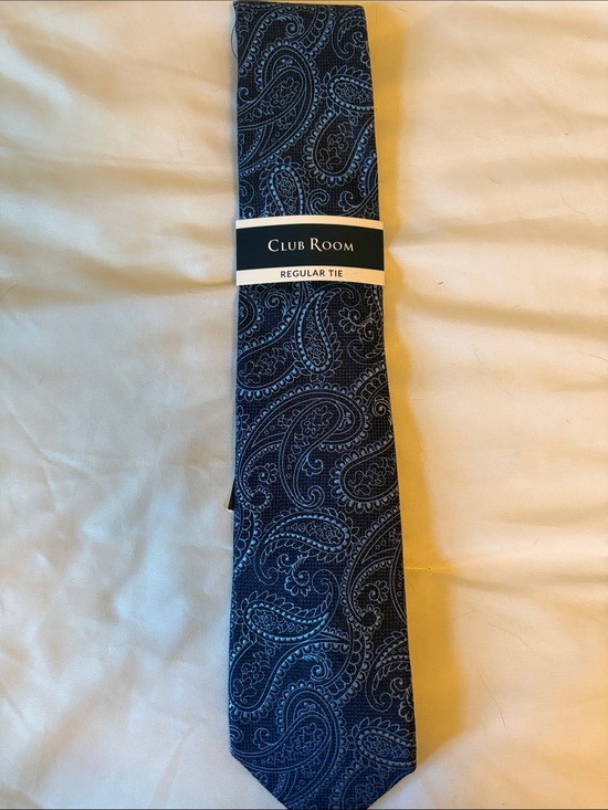 Club Room Other - Club Room Navy Blue Paisley Regular Tie